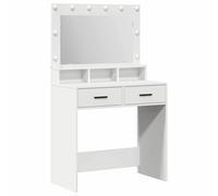 Dressing Table with Mirror Lights with Drawer Engineered Wood Vanity vidaXL