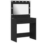 Dressing Table with Mirror Lights with Drawer Engineered Wood Vanity vidaXL