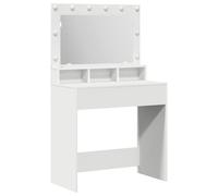 Dressing Table with Mirror Lights with Shelf Engineered Wood Vanity vidaXL