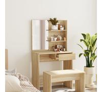 Vidaxl Dressing Table With Mirror Sonoma Oak 74.5X40X141 Cm
