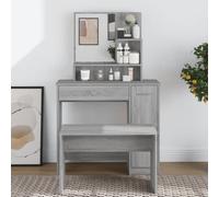 Dressing Table with Mirror Makeup Vanity Desk Cosmetic Engineered Wood vidaXL