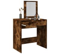 Dressing Table with Mirror Smoked Oak 73x46.5x120 cm Berkfield Home Brown One Size