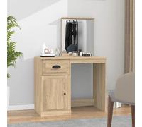 Dressing Table with Mirror Sonoma Oak 90x50x132.5 cm Engineered Wood
