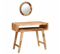 Dressing Table with Storage with Mirror Brown Modern Vanity Bedroom vidaXL