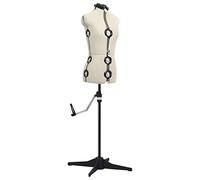Dressmaker's Dummy Adjustable Female Cream S Size 33-40 with Polyester ABS Material and Four Feet Tripod for Women's Clothing Presentation in the Atelier Office Hotel Hallway