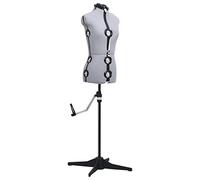 Dressmaker's Dummy Adjustable Female Grey S Size 33-40 with Polyester ABS Material, Height Adjustable, Sturdy Four Feet Tripod, Ideal for Women's Clothing, Dressing Room