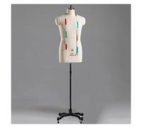Dressmakers Styrofoam Mannequin Body for Sewing Male Plus Size, Adjustable Stand Heavy Duty Mobile Half Manikin Torso with Lockable Caster, Pinnable Men Dummy Lodel ( Color : White , Size : 44# )