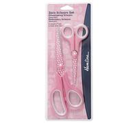 Dressmaking & Embroidery Scissor Set Soft Grip Knife Edge Sharp Pink