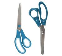 Dressmaking & Pinking Shears Set (2 Piece) - 25cm/10in Dressmaking Scissors & 23cm/9in Pinking Shears - Stainless Steel Blades, Soft Grip Handles - Fabric Cutting for Sewing, Tailoring & Crafts