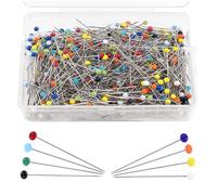 Dressmaking Pins for Sewing & Quilting: 500 Pcs Sharp Glass Head Sewing Pins for Fabric, Crafts & Jewelry Making - Ideal for DIY Projects, Tailoring & Alterations - Great for Beginners & Professionals