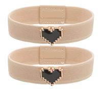 DRESSOOS 1 Pair Elastic Anti-loose Shoe Straps for Girl Flat Shoes Heart Decor Practical and Beautiful Invisible Heel Straps to Secure Comfortably
