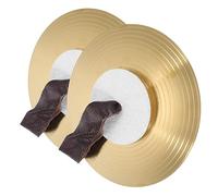 DRESSOOS 1 Pair Portable Alloy Cymbals for Lightweight Performance Instruments Fun Musical with Finger Rope for Dance Parties and Early Music Education