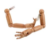 DRESSOOS 1 Pair Poseable Wooden Arm and Hand with Articulated Joints Realistic Design Solid Wood and Steel Construction Easy Installation for Photography and Social Integration