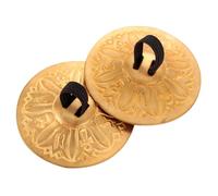 DRESSOOS 1 Pair Thumb Cymbals Props Set of 2 Made of Pure Copper Stage Performance Instruments for Belly Dancer