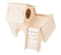 DRESSOOS 1 Set Delicate Hamster Hideout Rat Nest for Small Animals Versatile Hiding Playing House Safe Durable DIY Two Level Design Guinea Pig Cage Accessory
