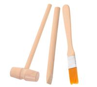 DRESSOOS 1 Set Gemstone Digging Kit Wooden Tool with Hammer Brush and Educational Pretend Play Archaeology for Boys and Lightweight Safe for Small Hands