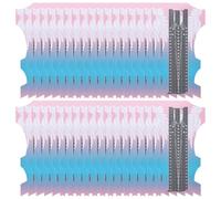 DRESSOOS 100Pcs Butterfly-Shaped Nail Extension Forms Long Length Nail Art Guide Stickers Manicure Supply DIY for Gel