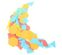 DRESSOOS 100pcs Geometric Shape Learning Smooth Pieces for Recognition and Cognitive Development Educational for Classroom and Home Use Enhances Critical Thinking and Shape Awareness
