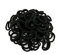 DRESSOOS 100pcs High Elastic Hair Ties Seamless Bands for Women for Ponytails Braids and Various Hairstyles Black