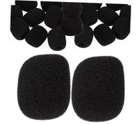 DRESSOOS 100pcs Windproof Lapel Microphone Sponge Covers Mic Windscreen Protectors for Singers Wireless Lapel Mics