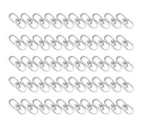DRESSOOS 100pcs Zinc Alloy Swivel Trigger Snap Hooks Clips with Spring Clasps for DIY Projects and Pet Leash Accessories, Easy to Use Silver Buckles for Fabric and Keychains
