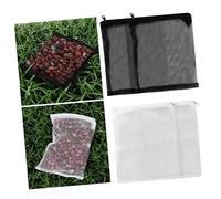 DRESSOOS 10pcs 30x20cm Zipper Mesh Filter Bag for Fish Tank Aquarium Media Storage Easy to Replace Clean