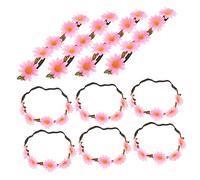 DRESSOOS 10pcs Artificial Flower Hairband Hair Wreath Garland Daisy Headbands for Women Flower Crown for Wedding and Party Hair Decor
