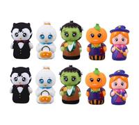 DRESSOOS 10pcs Cartoon Hand Puppets for Adults Interactive Finger Puppets Made of Flexible Premium PVC Easy to Wear Educational for Storytelling and Play