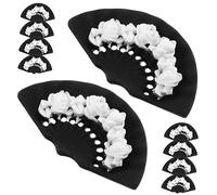 DRESSOOS 10Pcs Embossed Fan Charms for Phone Case Decor Creative Retro Style Accessories for Photography and Cosplay Easy to Match Daily Outfits Acrylic Ornaments for DIY Crafting