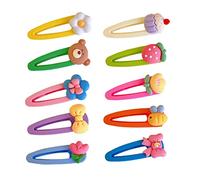 DRESSOOS 10pcs Girls Hair Clips Set Kawaii Cartoon Fruit Hair Pins for Little Princesses