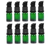 DRESSOOS 10pcs Glass Essential Oil Pressing Type Bottles Multipurpose Sub Bottles for Liquid Lotion Leak Lightweight Design
