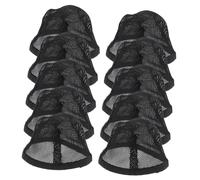 DRESSOOS 10pcs Mesh Hair Net Cap for Women and Men Elastic Bands Wraps Grip Crochet Braided Cosplay Head Making Fix Mesh Sew Headwear