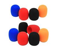 DRESSOOS 10pcs Microphone Covers Mic Covers Pop-up Net Fall and Windproof Design Ktv Mic Protectors Random Colors