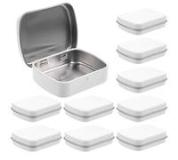 DRESSOOS 10pcs Mini Tin Box Small Candy Treat Box Portable Efficient Organization Tinplate Travel Work Stylish Storage for Nail Art Enthusiasts Artists