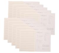 DRESSOOS 10pcs Music Composition Notebook Blank Staff for Guitar and Piano Portable and Lightweight Music Practice Journal Cardstock