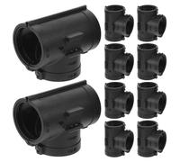 DRESSOOS 10pcs Nylon T-Shape Wire Connector for Electrical Conduit with Quick Access and Secure Snap Lock Mechanism, Black T Connector Adapter for Industrial Setups and Cable Management