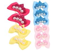 DRESSOOS 10pcs Pet Head Flower Female Dog Accessories Dog Hair Accessories Pet Bows Puppy Hair Bows Bunny Bows for Rabbits Bows for Dogs Puppy Bows Dog Bows with Rubber Bands Cute Dog Bows