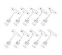 DRESSOOS 10pcs Plastic Shelf Label Holder Clip with Reinforced Grip and Smooth Edges for Quick Label Changes, White Sign Holder Clip for Grocery Store and Retail Price Tag Display