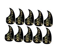 DRESSOOS 10pcs Scratch-resistant Acoustic Guitar Pickguard Plate Water Drop Shape Protector for Classical and Folk Guitars Stylish Design for Musicians