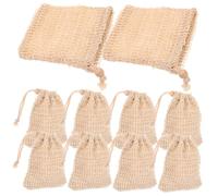 DRESSOOS 10pcs Soap Exfoliating Pouches Handmade Mesh Bathing Soap Bags for Gentle Skin Scrubbing for Feet Elbows Knees Create Rich Bubbles for Cleaning