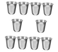 DRESSOOS 10pcs Stackable Small Stainless Steel Communions Cups Silver Metal Religious Shot Cups Multi-Function Compact Holy Water Drinkware for Church and Ceremonial Use