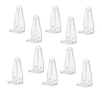 DRESSOOS 10pcs Transparent Plastic Blind Bottom Rail Holders Lightweight Easy Install Replacement Brackets for Horizontal and Venetian Blinds Tool Setup
