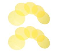 DRESSOOS 10pcs Yellow round Plastic Light Filter Sheets for LED Lamps, Pet Material with High Light Transmission and Effortless Application, for Multiple Scenes and Living Rooms
