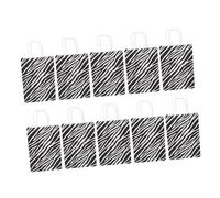 DRESSOOS 10Pcs Zebra Pattern Gift Bags with Handles Paper Shopping Bags for Party Favors Wedding Birthday Christmas Lightweight Multi Function Present Carrier Tote