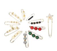 DRESSOOS 11pcs Brooch Safety Pins for Clothes Alloy Pants Brooch Pin with Elegant Design Protecting Privacy and Decorating Clothing Suitable for Daily Wearing and Business