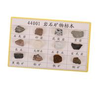 DRESSOOS 12 pcs Mineral Rock Specimen Kit for Geology Classroom Educational Use Portable Lightweight Rock Collection for Teaching and Laboratory Study Diverse Geological Samples for