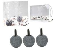 DRESSOOS 12pcs 20x20mm Round Airstones for Aquarium Bubble Diffuser Fish Tank Air Stone Safe Mineral Stone Nano