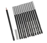 DRESSOOS 12pcs Black Eyeliner Pencil and Eye Grooming Pens Set Sweat-proof Makeup Tool for Female Eye Beauty and Precision Application