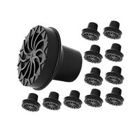 DRESSOOS 12pcs Black Non-Slip Walking Stick Tips for Canes Rubber Ferrules for Elderly Seniors Hiking Poles End Protectors Stable Traction Indoor and Outdoor Surfaces