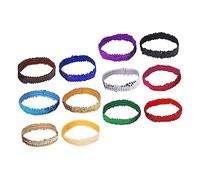 DRESSOOS 12pcs Elastic Sequin Headbands for Women Delicate Hair Accessories for Parties Dances Everyday Use Comfortable Stretch Design Unique Sequins Mixed Colors